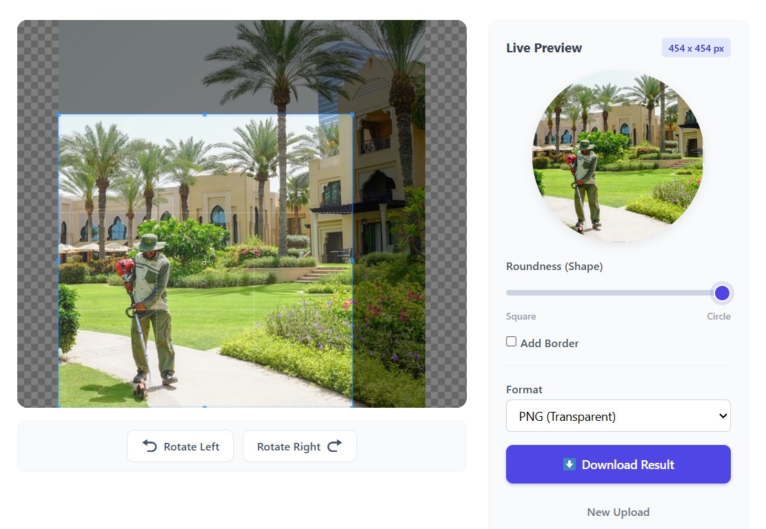 circle image cropper